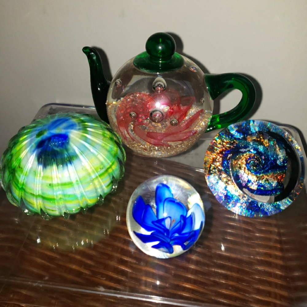 Nature's Tea Party Glass Art